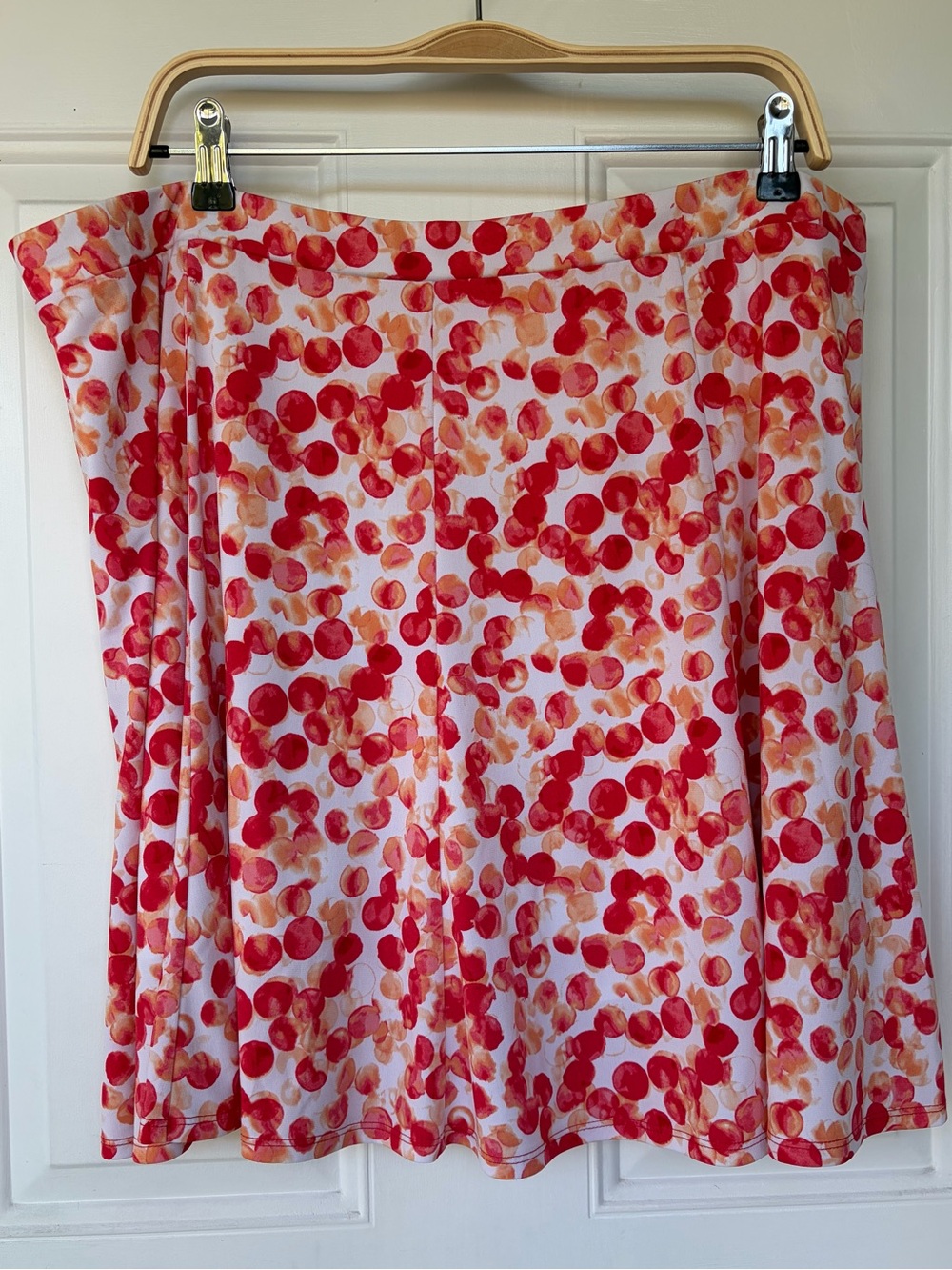 •Susan Graver• Patterned Flared Pull-On Knit Skort - Size XL